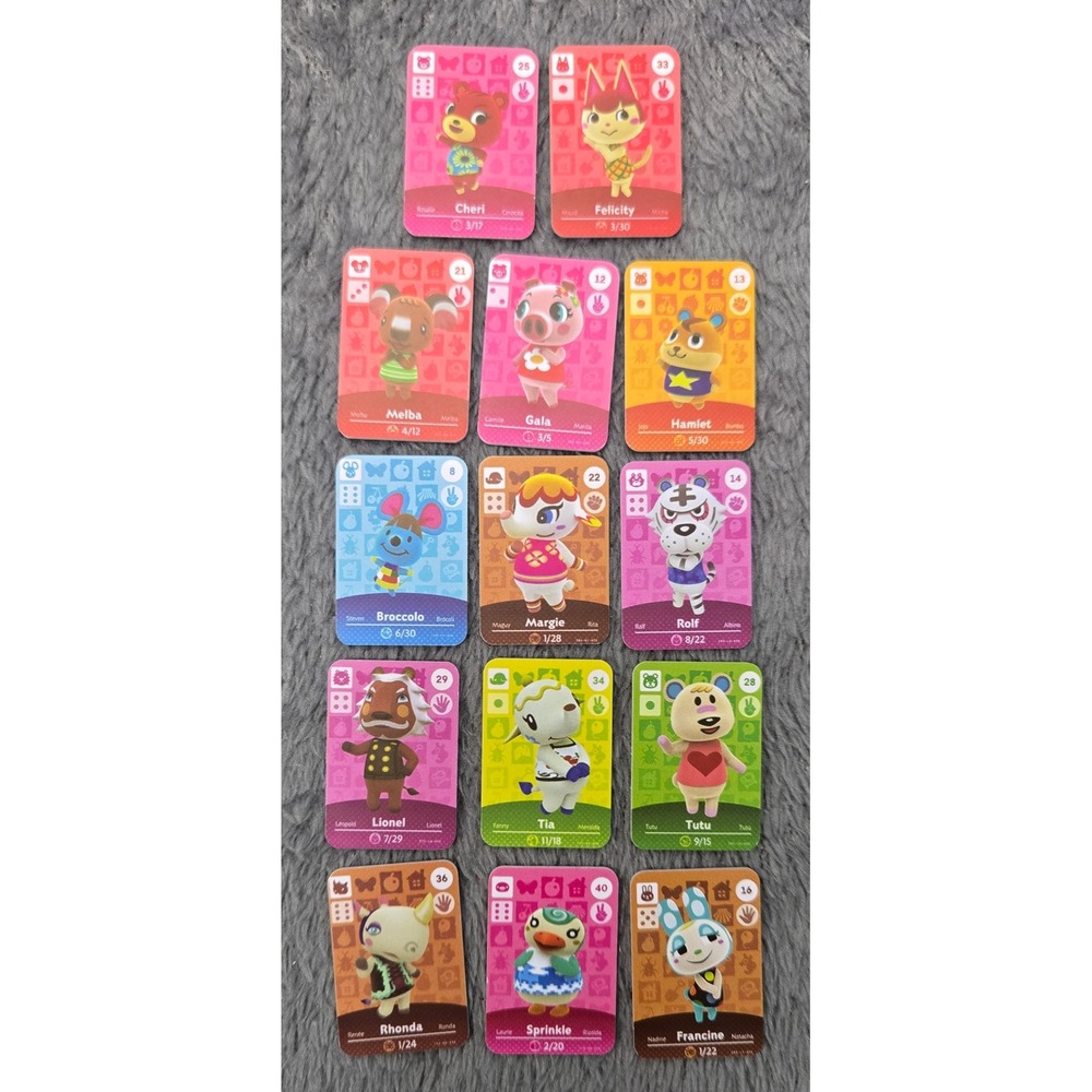 Animal Crossing NFC Amiibo Cards Lot 14 Villagers New Horizons Tested Working